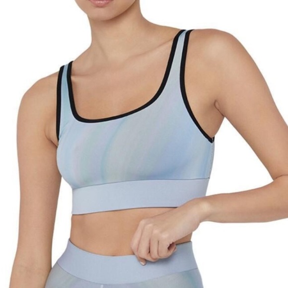 COR Intimates Ultracor Twilight Blue Clouds Scoop Neck Blue Sports Bra NWT - Picture 3 of 8